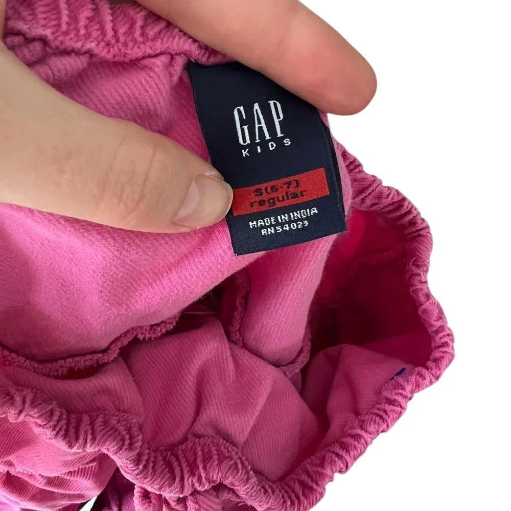 GAP Kid's Y2K Hot Pink Tiered Skirt Raw Hem Small